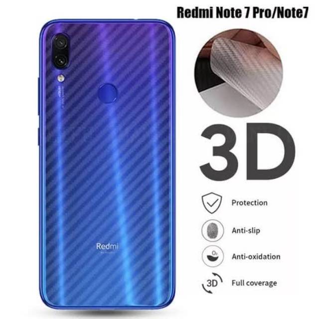 Carbon 3D skin protector REALME 5 / 5 PRO - anti gores pelindung belakang