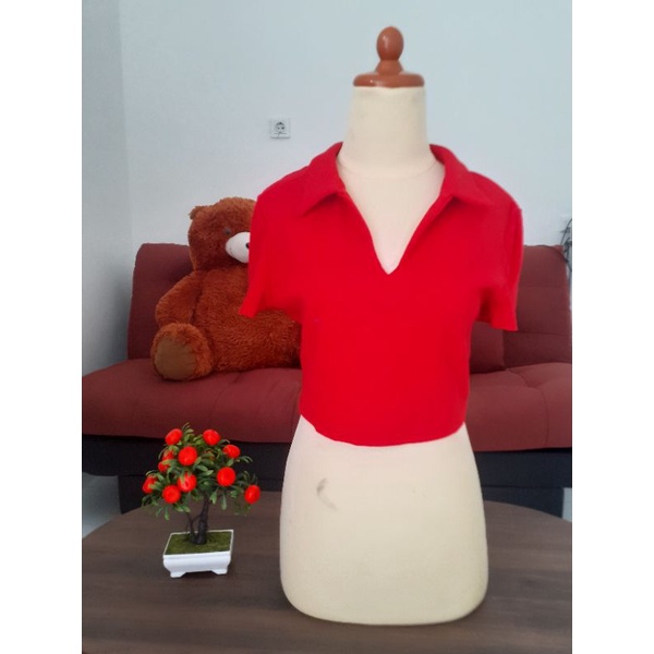 SHEIN CROP TOP WANITA, ATASAN CROP TOP