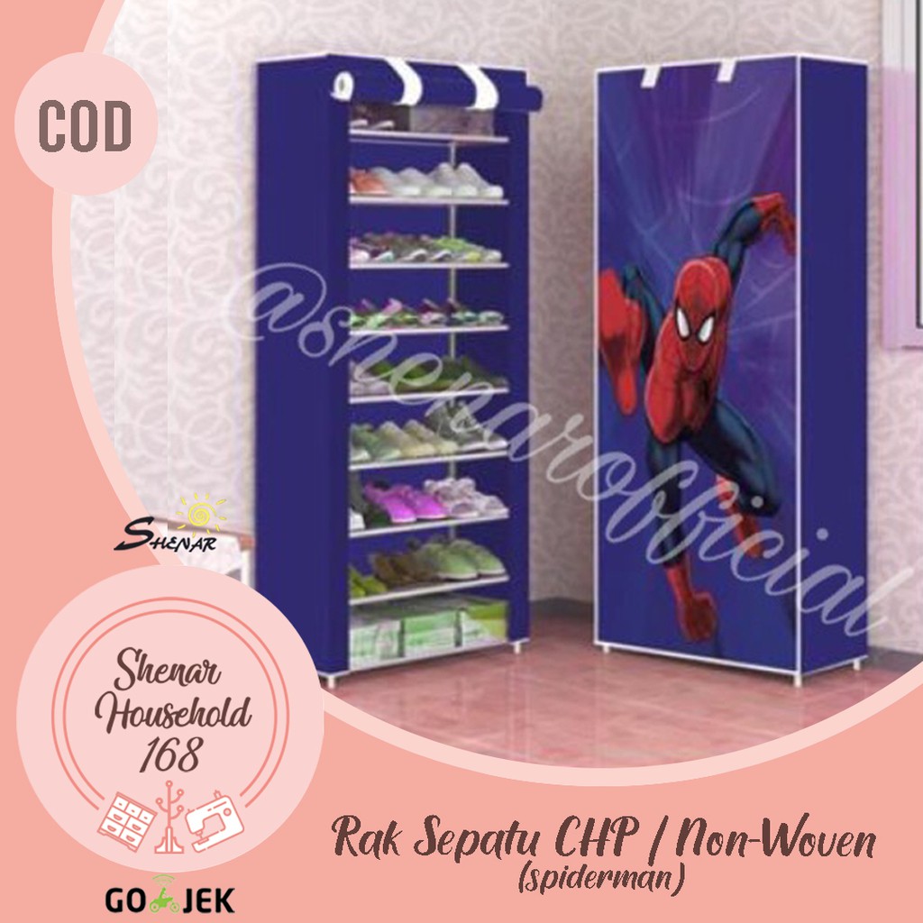 SHENAR RAK SEPATU / SHOE RACK 10 SUSUN / RAK   SERBAGUNA / RAK SEPATU MOTIF KARTUN (2KG)