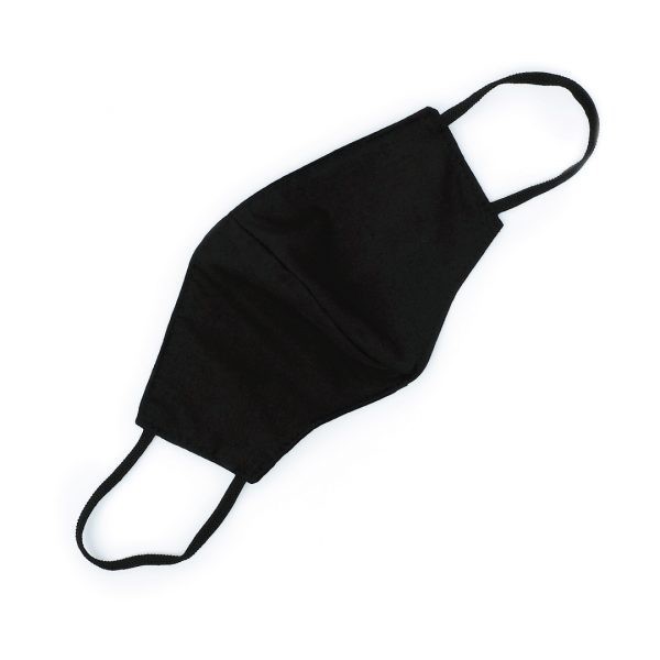 Masker kain duckbill  3ply hitam polos