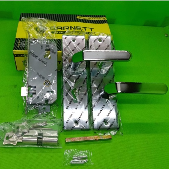 KUNCI PINTU MEDIUM GARNET SET SIAP PAKAI TERSEDIA 2 MODEL /GAGANG KUNCI PINTU RUMAH SET/PEGANGAN KUN