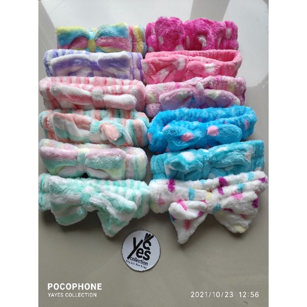 COD Bandana Kupu Besar Kecil Asessoris Rambut Acecoris asesoris Warna Warni Bando Mandi Kecil Creambath headband Facial