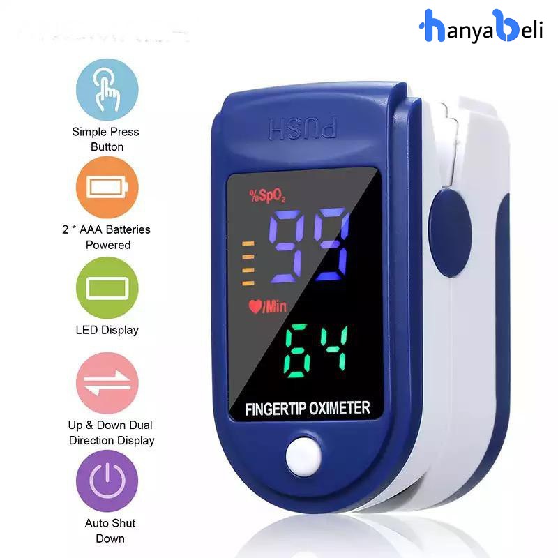 Oximeter Fingertip Pulse LK87 Alat Ukur Kadar Oksigen Pengukur Detak Jantung