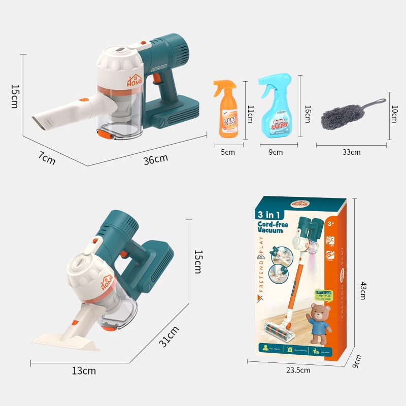 Mary Cord-Free Vacuum Cleaner Produk Pembersih Rumah Tangga Alat Pembersih Mainan Untuk w/Penyangga Gantung Anak Halus M