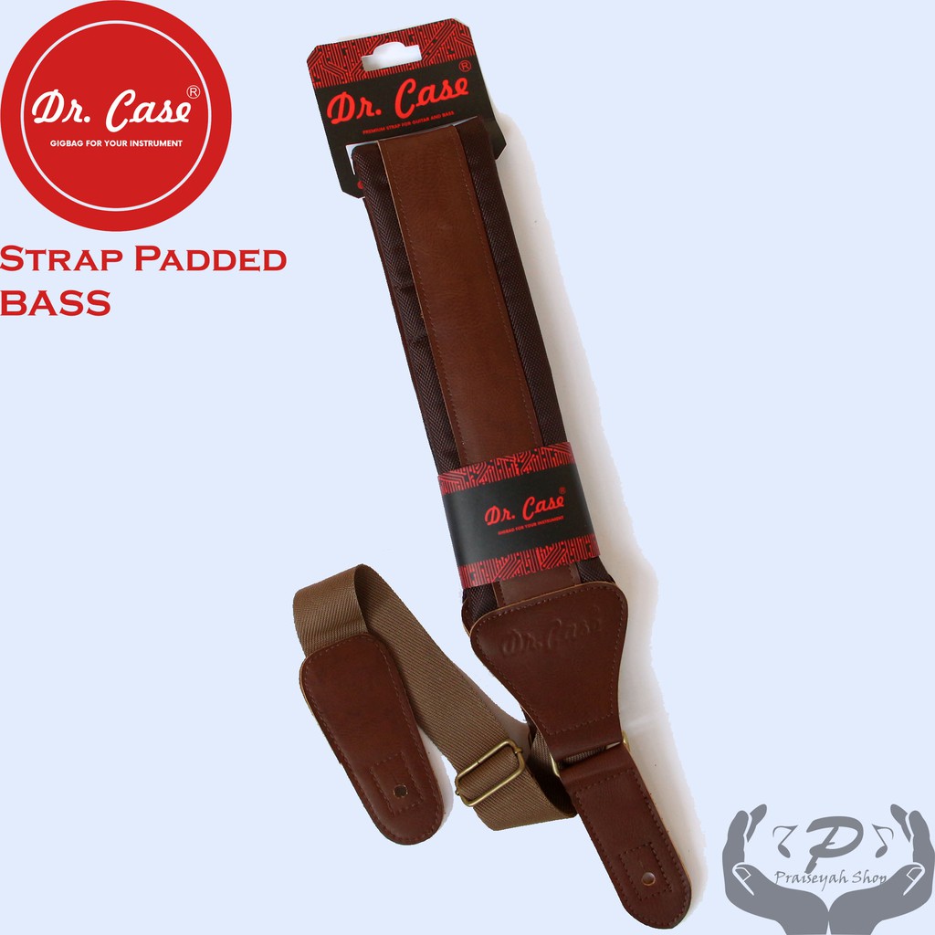 Strap Gitar Bass Cokelat Dr Case Padded Series Tebal Kuat Nyaman Empuk