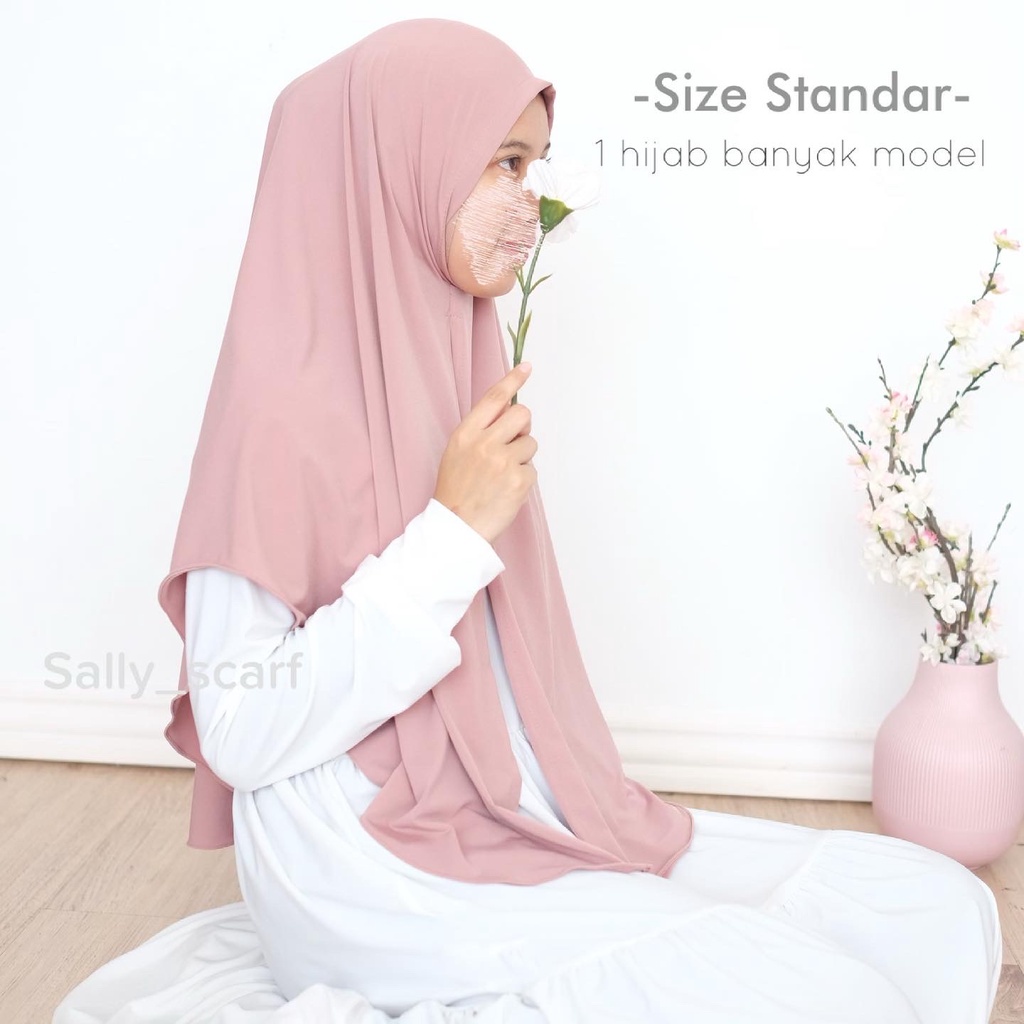 Hijab Quenna instan jersey premium , khimar instan, bergo standar dan syar i