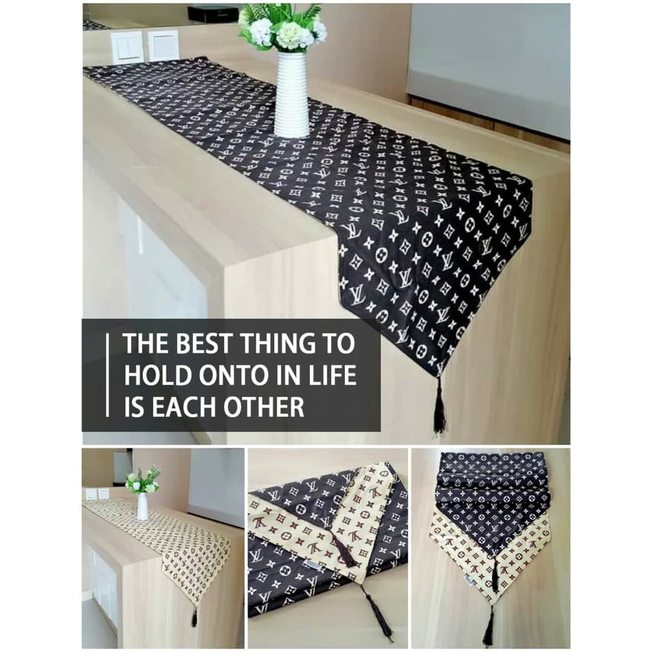 Taplak Meja 2-in-1 | Table Runner 2-in-1 Katun LV Louis Vuitton