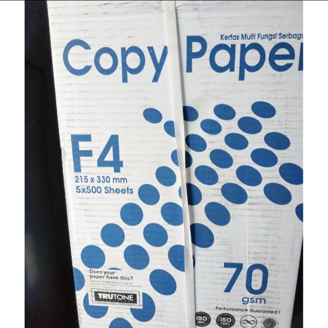 

Kertas hvs f4 70 gram copy paper
