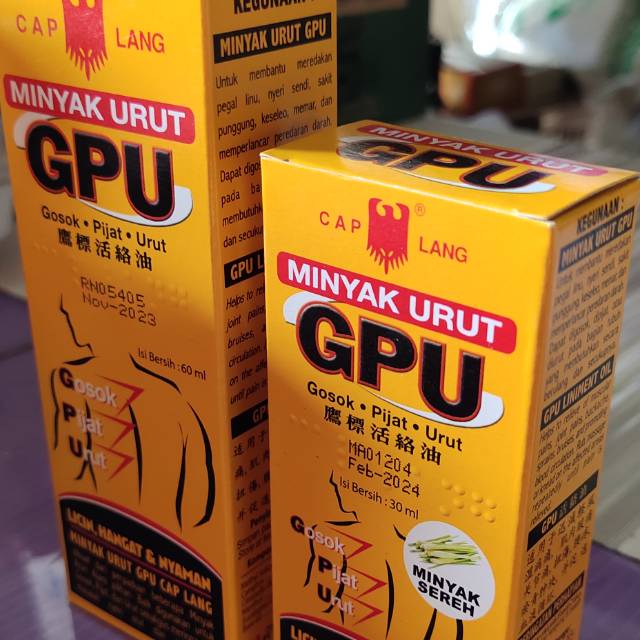 MINYAK GPU BESAR 60 ML.SATU BOTOL