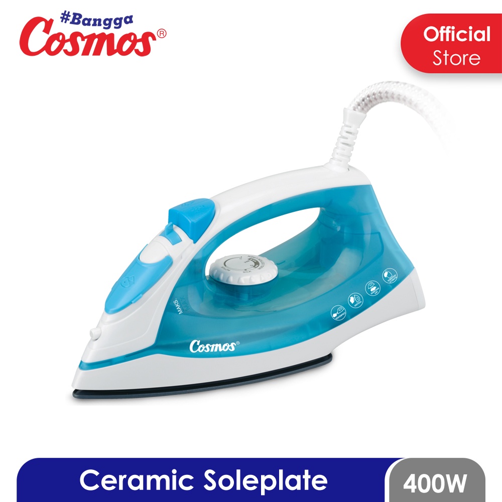 Setrika Uap Cosmos CI-4910 C Ceramic Coating CI 4910C Steam Iron Cosmos Ceramic Soleplate