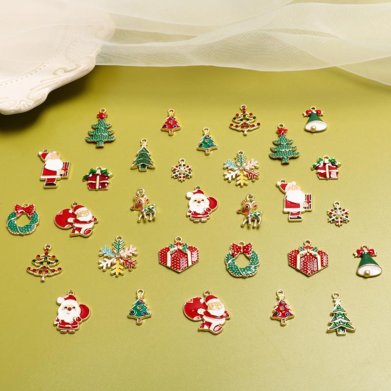 [ 51 Pcs  Mixed Styles  Chirstmas  Xmas Alloy Metal  DIY Charms Pendants  DIY Making Accessories ]