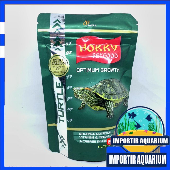 MAKANAN KURA-KURA HOKKY PETFOOD PELLET TURTLE FOOD OPTIMUS GROWTH 100G