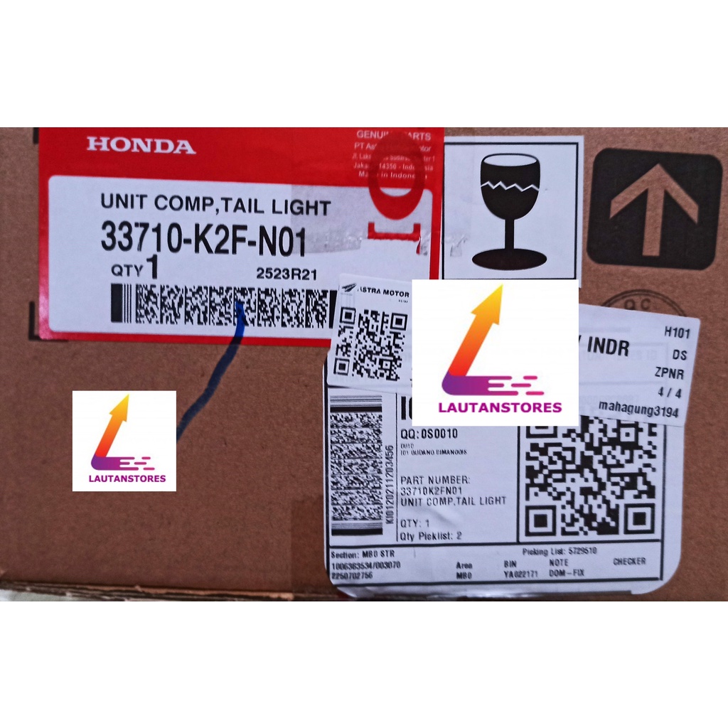 33710-K2F-N01 Lampu Belakang Stop Lamp Scoopy 2021 K2F