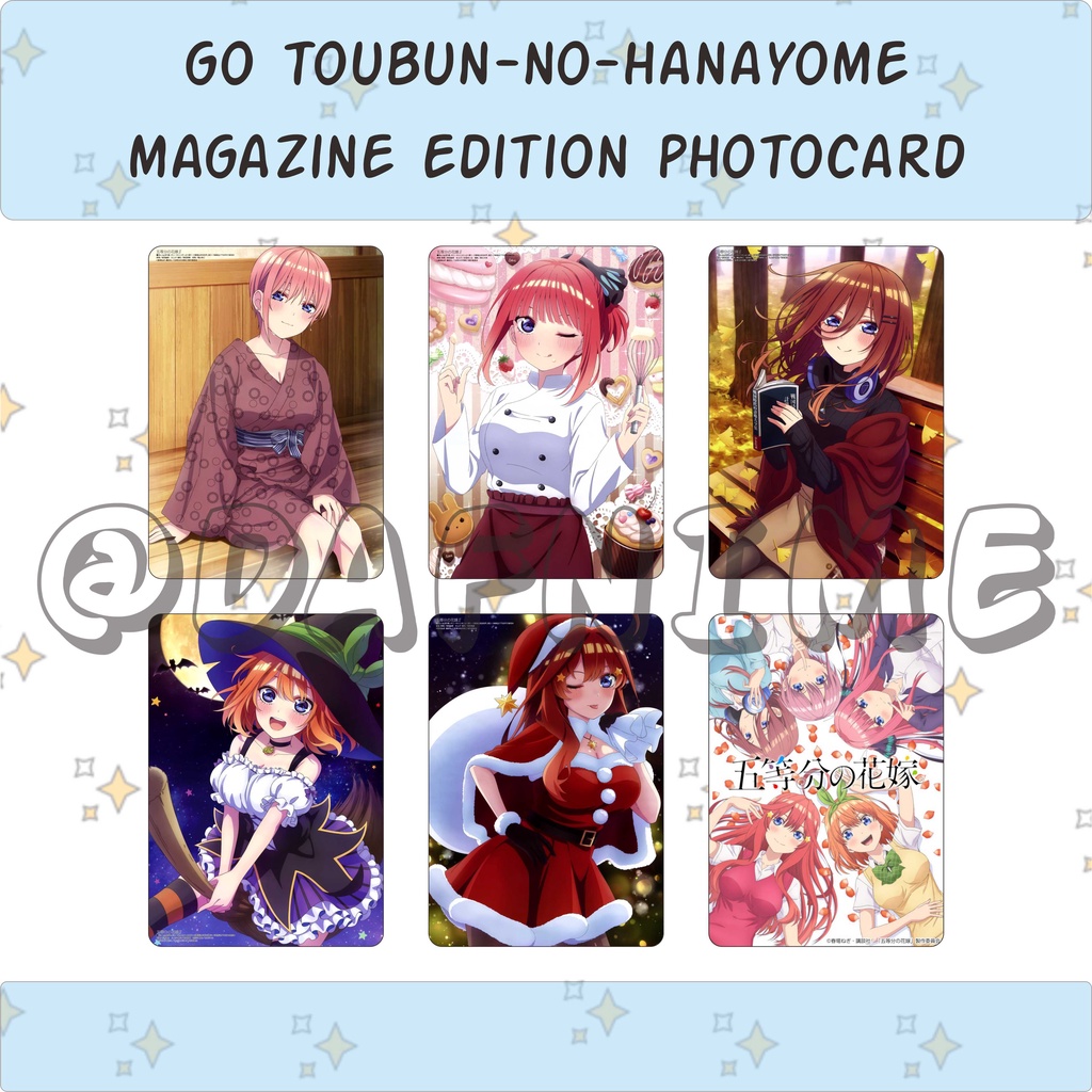 GOTOUBUN NO HANAYOME MAGAZINE EDITION PHOTOCARD ANIME