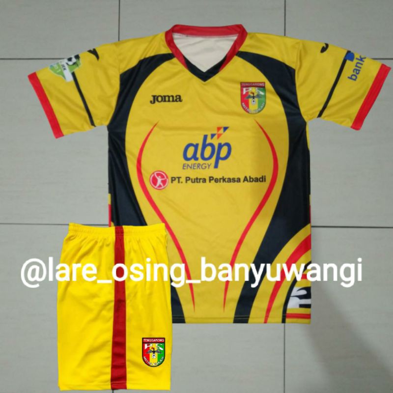 SETELAN DEWASA MITRA KUKAR HOME 2018 KUNING JERSEY CELANA LIGA 1 TERBARU PRINTING