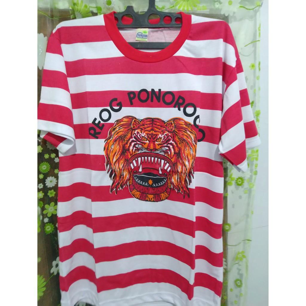 COD...!!! Kaos Reog Ponorogo - Kaos Motif Salur Merah Putih Gambar Reog - Ukuran Dewasa