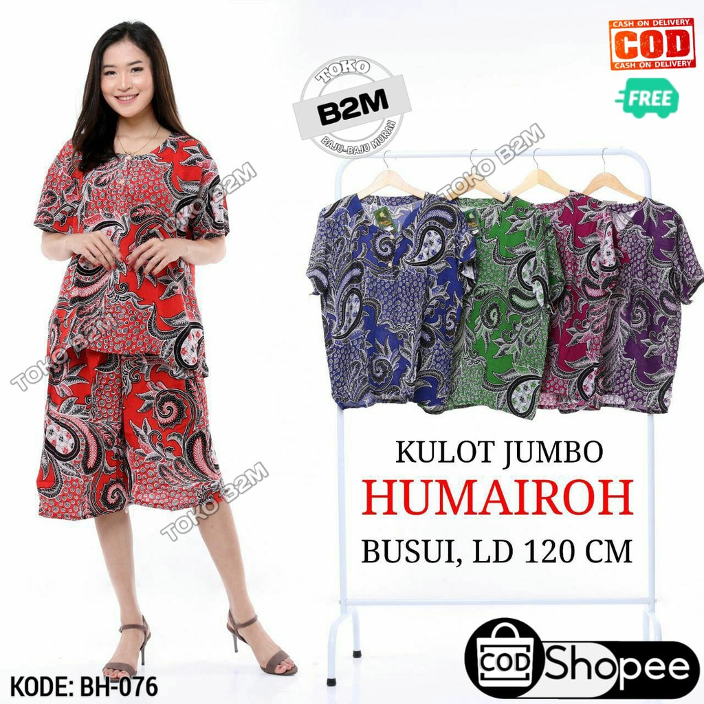 Set Kulot Jumbo B2M Kulot Jumbo Humairoh Kode BH-076