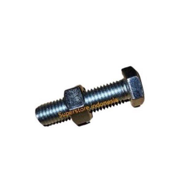 Baut Mur galvanis BMP 10x30 baut kunci 17 panjang 3cm baut mur M10 x 30