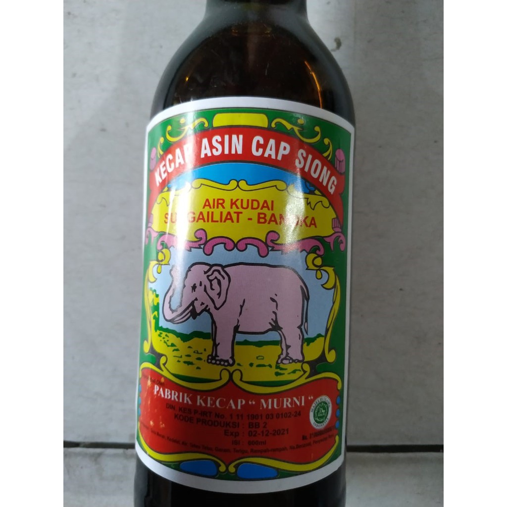 KECAP ASIN GAJAH / SIONG ASLI BANGKA 600 ML