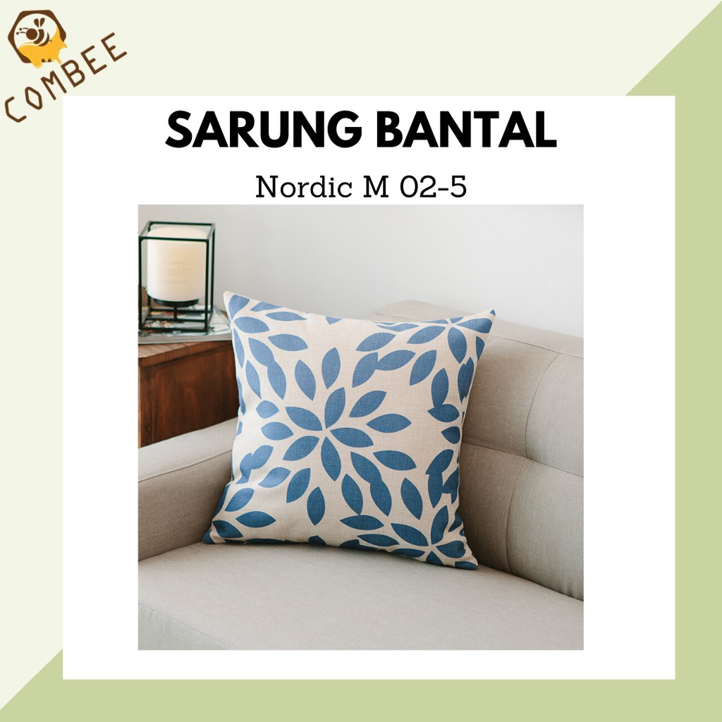 Pillow Case / Sarung Bantal / Sarung Tutup Bantal Sofa Kain Cotton Linen Nordic M02-5