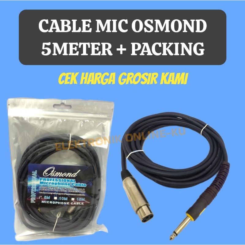 CABLE MIC OSMOND 5METER + PACKING