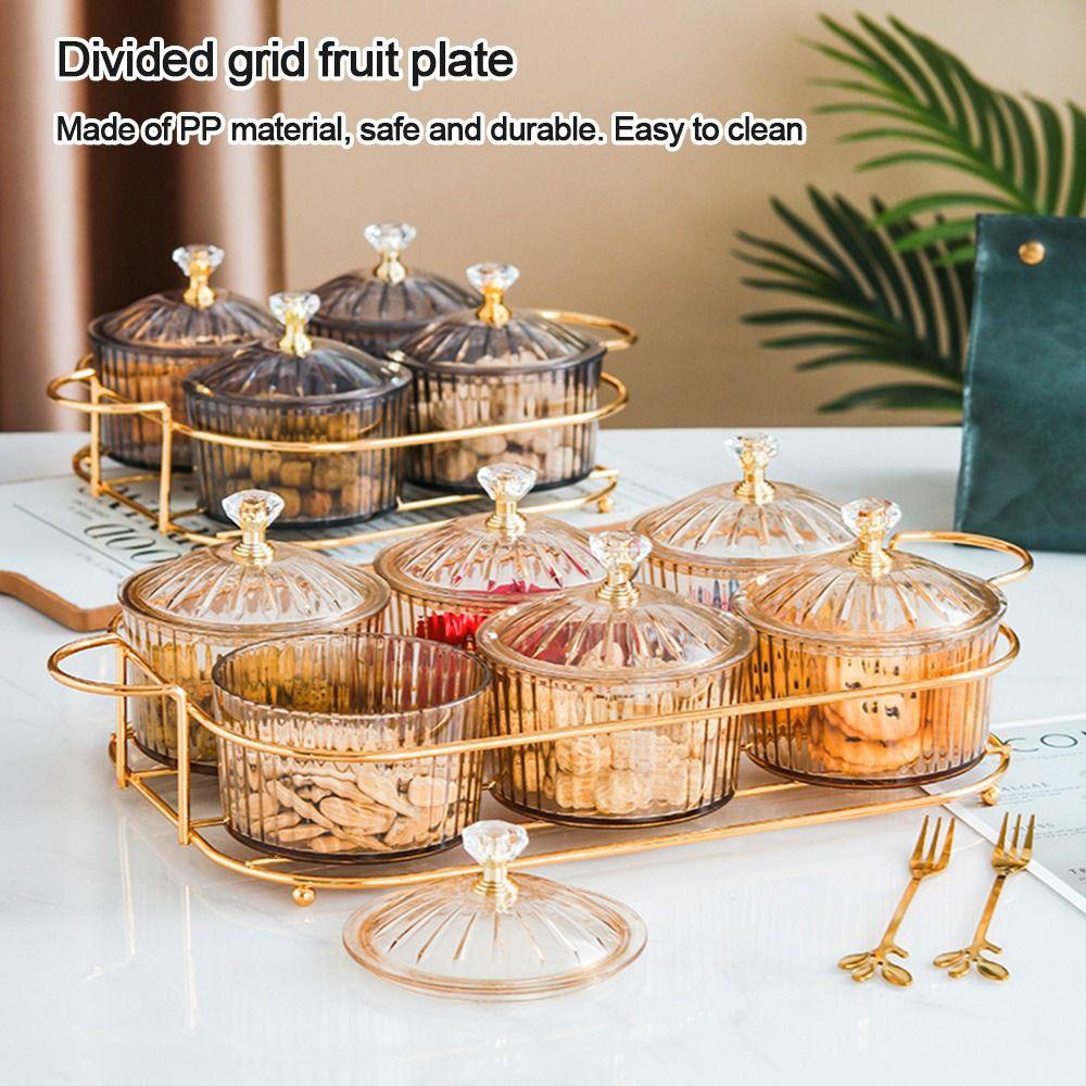 Preva Salad Plate Luxury Grid Food Storage Preserved Tray Kotak Piring Snack