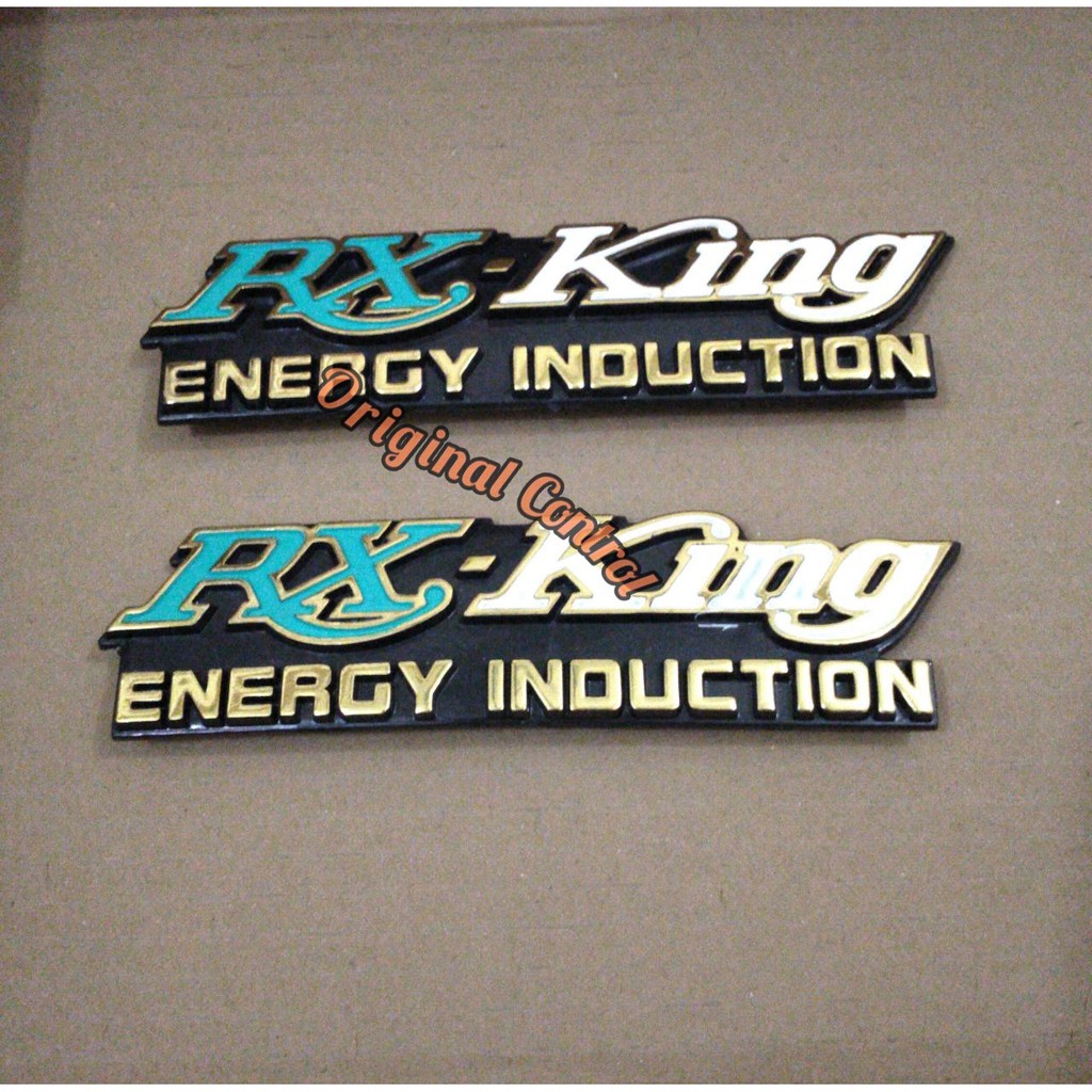 Emblem RX king ( isi 2pcs kanan kiri ) hijau