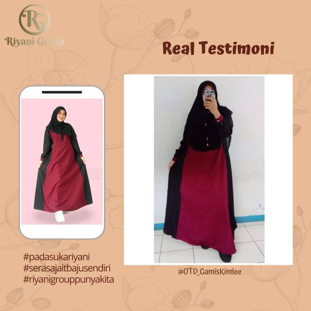 Baju Gamis  toyobo fodu BUSUI size S M L XL XXL maron army lavender ORI Riyani