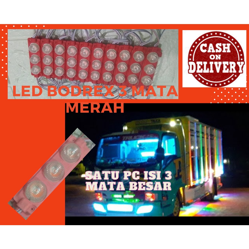 LED 3 MATA BESAR 24V 3 Watt Modul LAMPU LED Truk WATERPROOF anti air TERMURAH