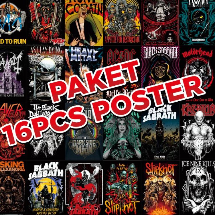 Poster BAND METAL - Paket 16pcs {BCK.22Jn22ĸ}
