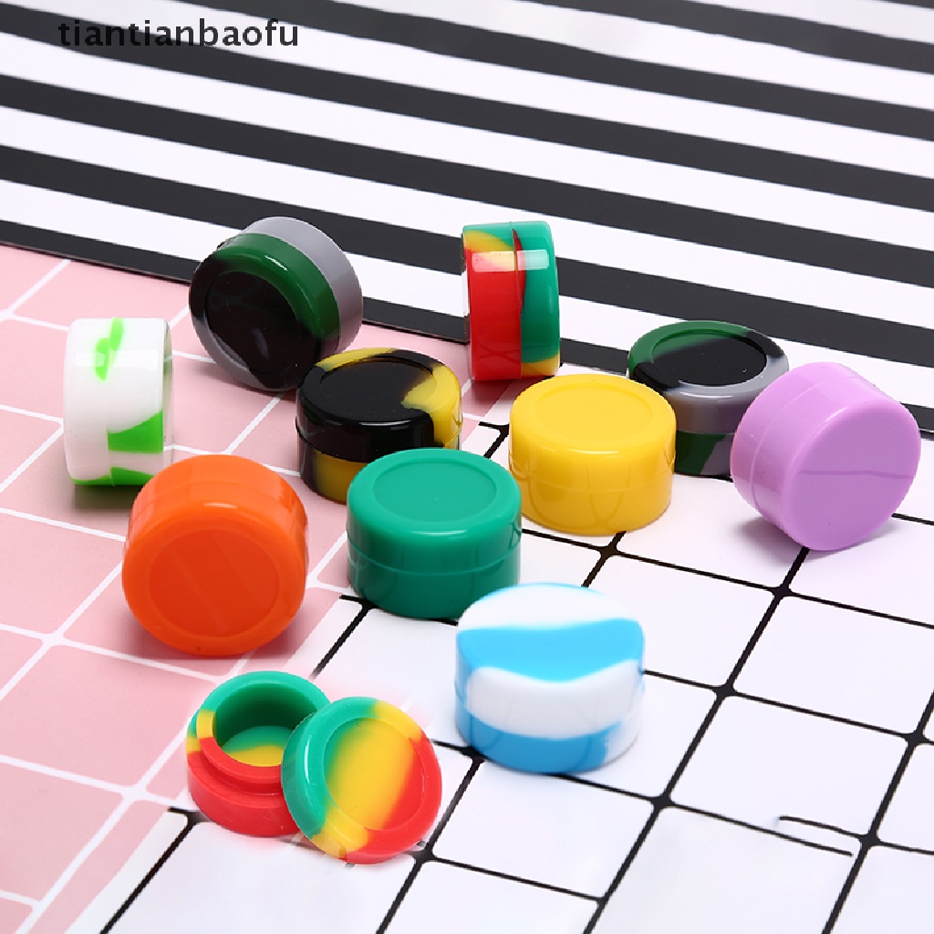 [tiantianbaofu] 1x silicone containers jars wax dab concentrate honey pots multi use slick 5ml Boutique