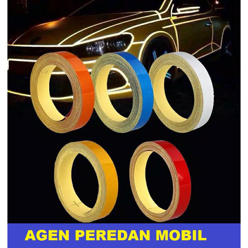 Stiker Tape Strip Reflektif Mobil