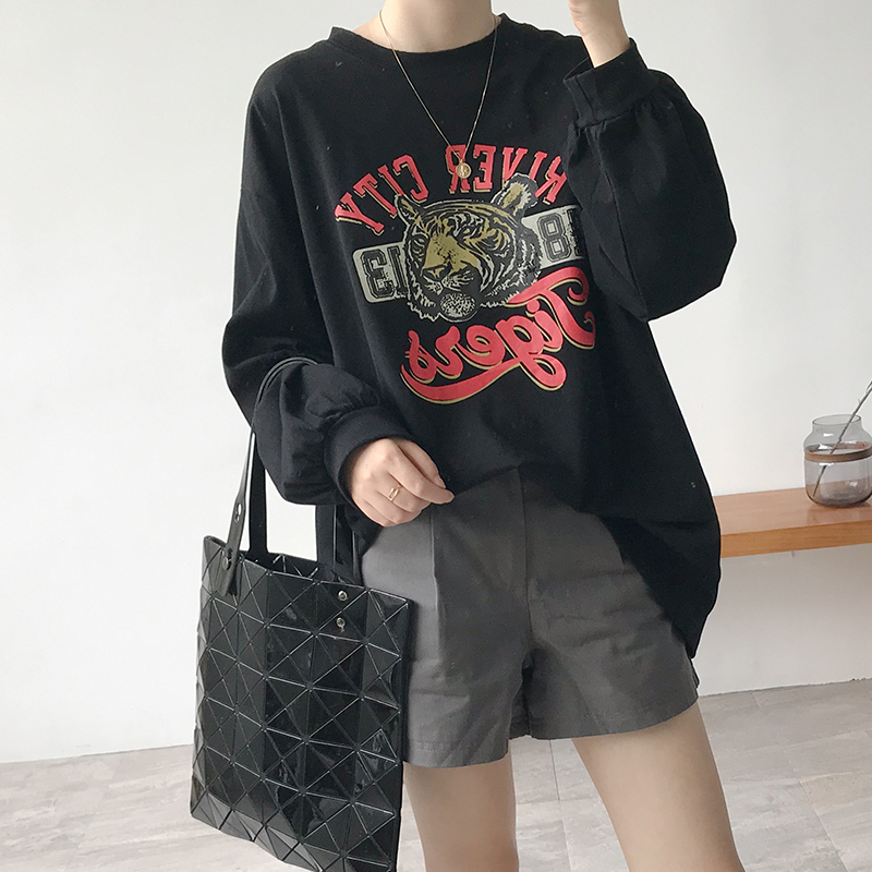 yikoo-Big size print kaos wanita tshirt atasan top korea