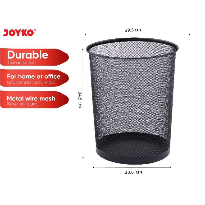 Keranjang Sampah Joyko Besi Waste Basket WTBT-6003 Besar Diameter 23.8cm