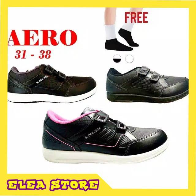 SEPATU SEKOLAH AERO BLACK JACK, SEPATU SEKOLAH ANAK SD SMP