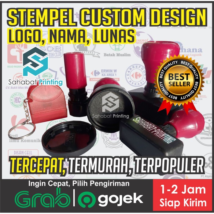 

MENYURAT-SURAT- STEMPEL WARNA TERMURAH | CUSTOM STEMPEL DESIGN LOGO NAMA LUNAS - KECIL, 1 WARNA