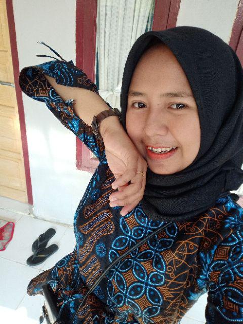 Couple Batik Modern Kawung Slempang Biru Sarimbit Batik Pekalongan