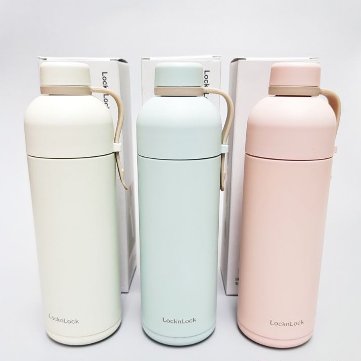 Lock n Lock Belt Bottle Tumbler Korea Pastel 490ml Lock&amp;Lock Tumbler Lucu Custom LHC4267