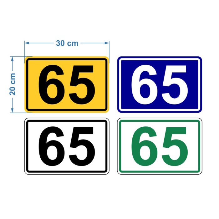 Plang Sign Nomor Rumah Unik 20cm x 30cm Plat akrilik