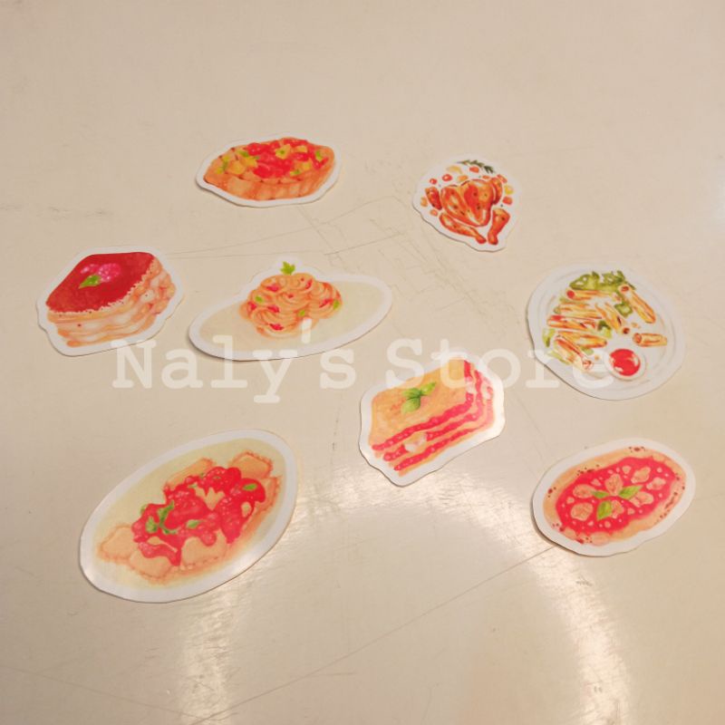 

Watercolor Food Glossy Stickers (Random) by Naly's Store ||Baca deskripsi||