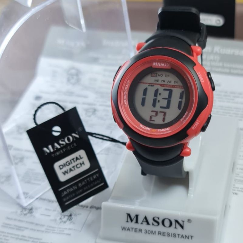 Jam Tangan Anak Digital Mason MDB 7009 Rubber Original