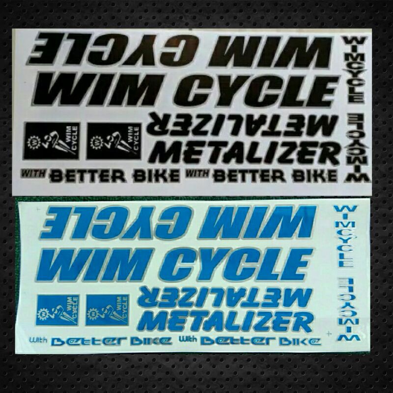 Stiker Decal Sepeda Wimsycle Metalizer 1set Murah