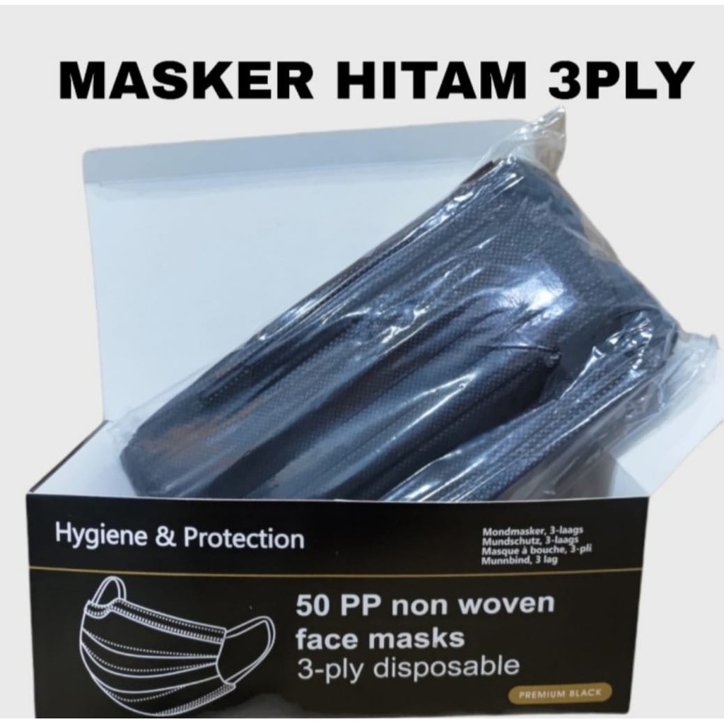 MASKER DISPOSABLE PROTECTIVE 3 PLY EARLOOP PER BOX ISI 50 PCS PREMIUM DAN MURAH