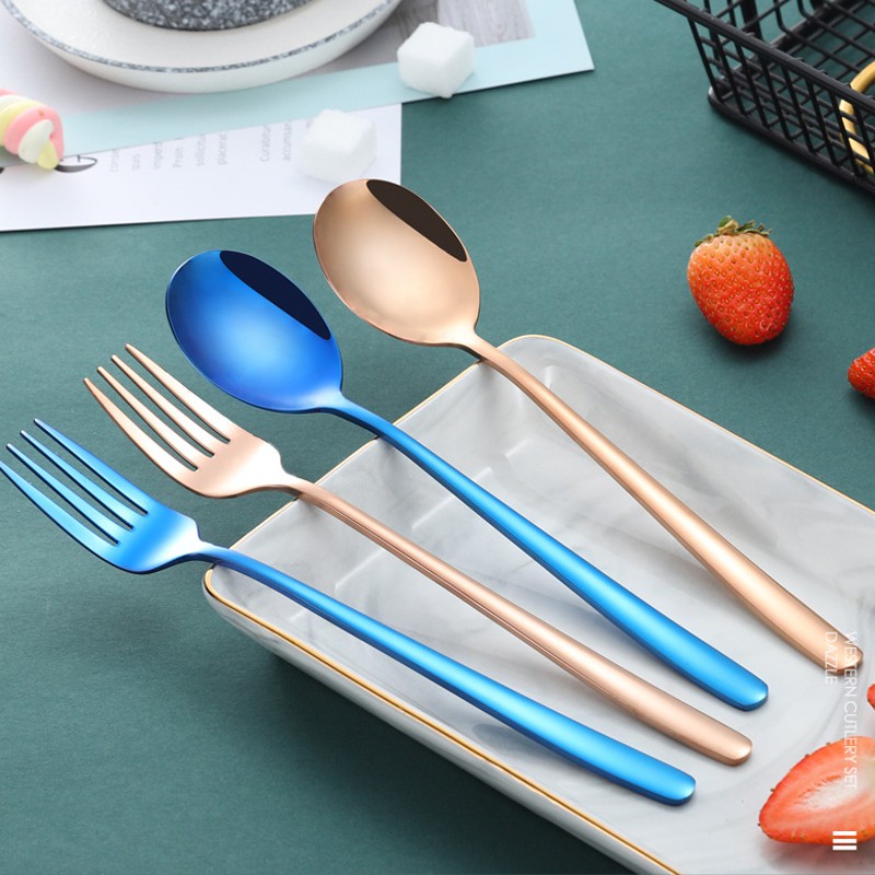 3 in 1 alat makan set Berbahan Stainless Steel Sumpit Grapu Sendok Korea Set