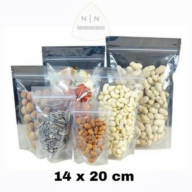 plastik standing pouch aluminium foil / kemasan makanan / kemasan snack banyak ukuran