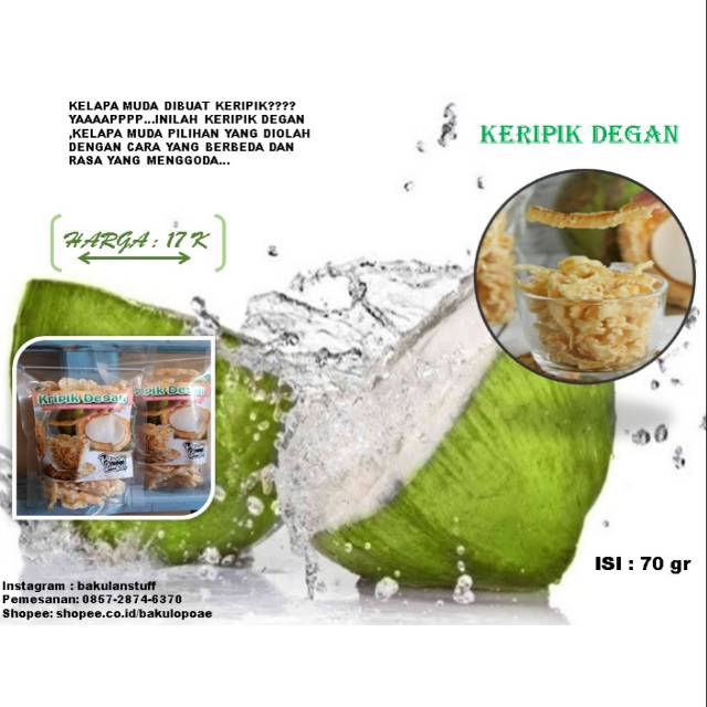 

Keripik Degan /keripik kelapa muda