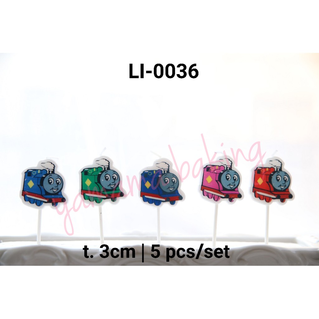 LI-0036 Lilin Thomas train ulang tahun happy birthday karakter yamama baking