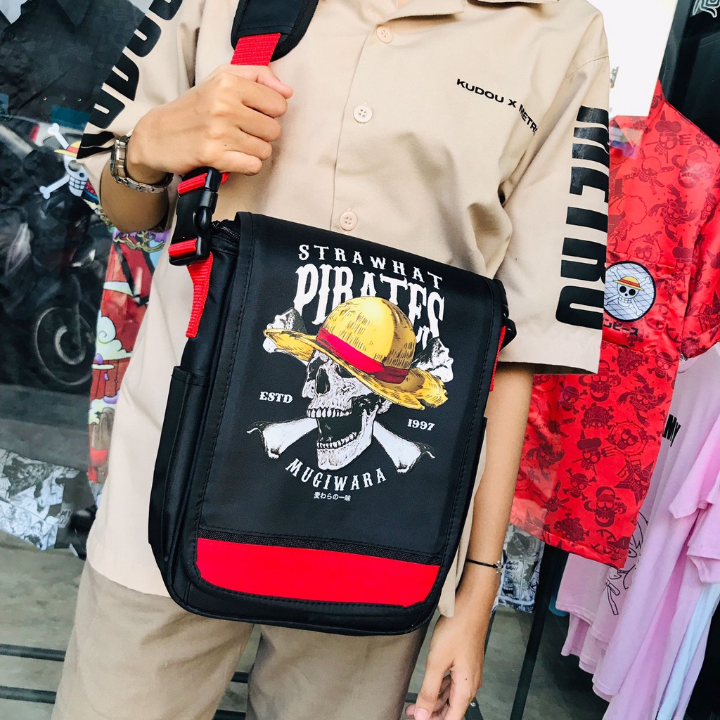 Slingbag Strawhat Mugiwara Skull New Casual Unisex