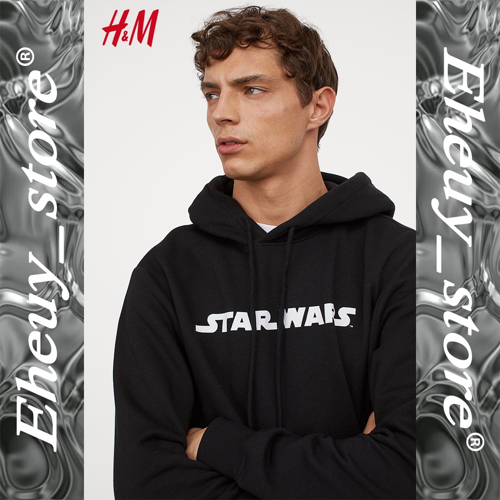 HOODIE H&amp;M STARWARS babyyoda Hoodie starwars hitam hoodie starwars h&amp;m hoodie starwars