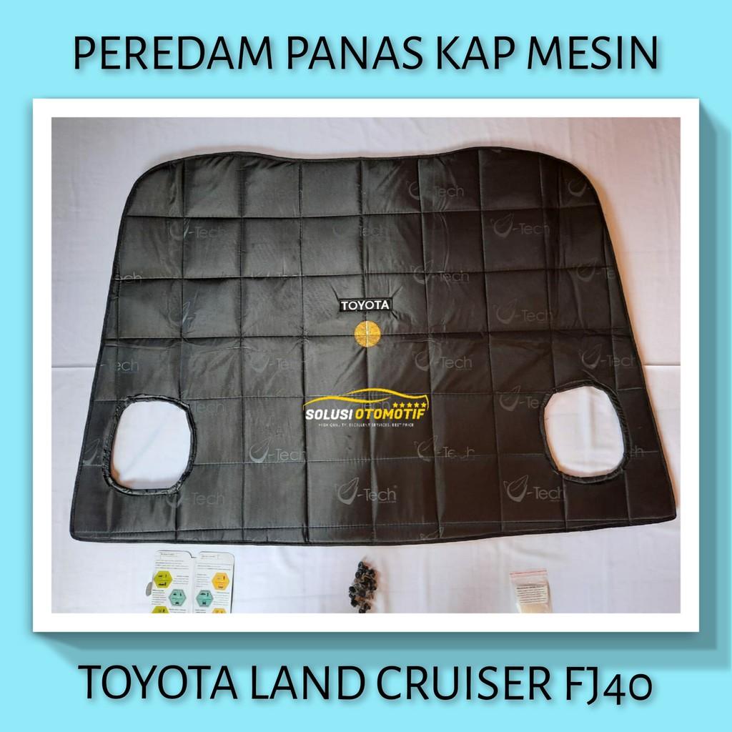 TOYOTA LAND CRUISER FJ40 VTECH Ori Pelindung Peredam Panas Kap Mesin Aksesoris Variasi Mobil + Klip